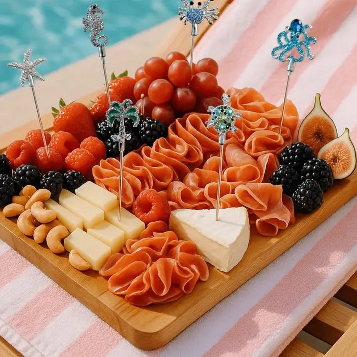 Jeweled Beach Collection Cocktail Picks