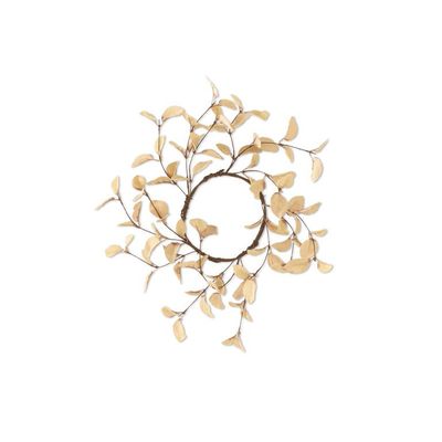 10 Inch Beige Eucalyptus Candle Ring