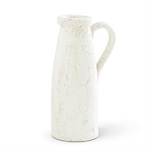 White Ceramic Crackled Pitcher