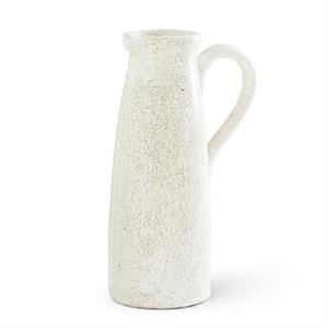 White Ceramic Crackled Pitcher