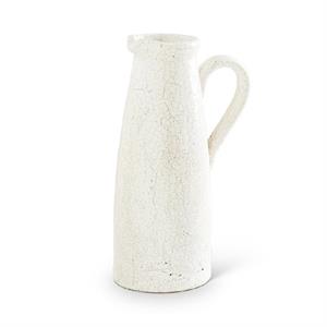 White Ceramic Crackled Pitcher