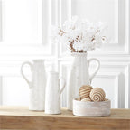 White Ceramic Crackled Pitcher