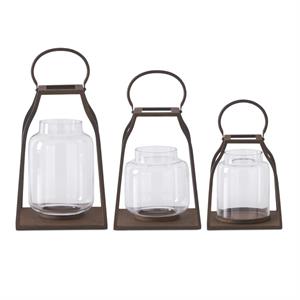 Bronze Metal Trapezoid Lantern