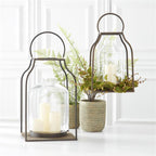 Bronze Metal Trapezoid Lantern