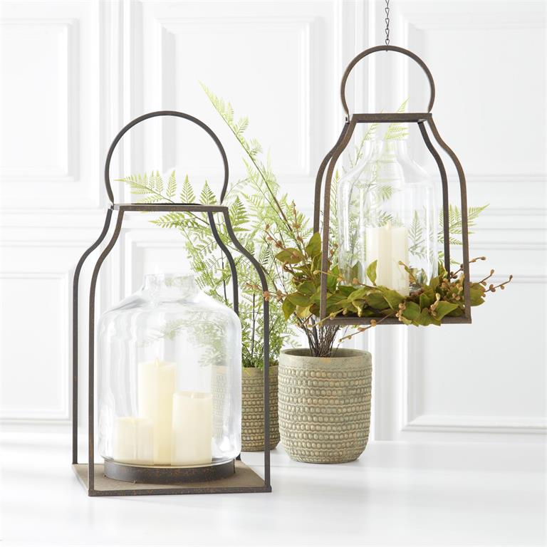 Bronze Metal Trapezoid Lantern
