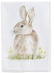 Assorted Bunny Handpainted Cotton Guest Towels