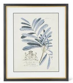 Assorted 23.75 Inch Black & Gold Framed Blue Arbor Prints