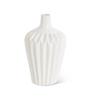 White Porcelain Accordian Vase