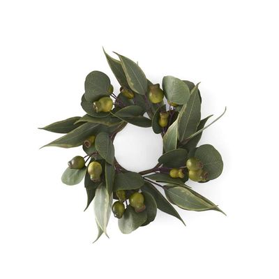 16 Inch Mixed Eucalyptus Candle Ring