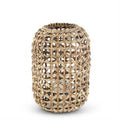 Water Hyacinth Lantern With Glass