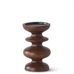 Dark Mango Wood Candleholder