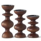 Dark Mango Wood Candleholder