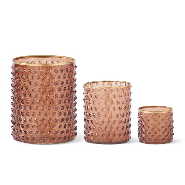 Brown Dot Embossed Containers With Gold