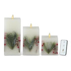 Luminara Berry And Pine Square Candle