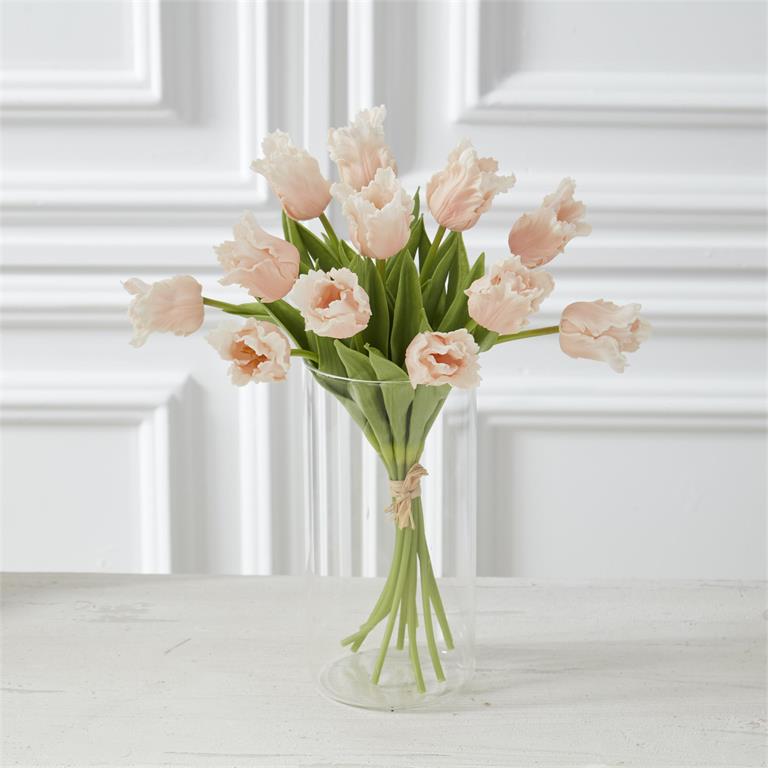 13 Inch Light Peach Parrot Tulip Bundle