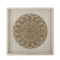 31.5 Inch Shadowbox Framed Wood Medallion