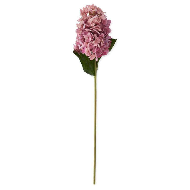 28 Inch Dark Pink Real Touch Cone Hydrangea Stem