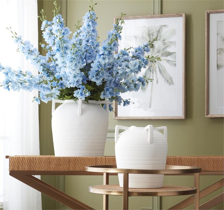 36 Inch Blue Real Touch Delphinium Stem