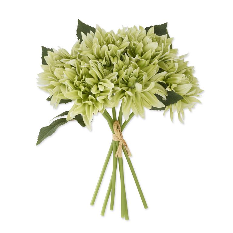 12 Inch Green Real Touch Dahlia Bundle
