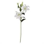 35 Inch White Lily Stem