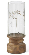 Dried Floral Glass Hurricane