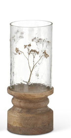 Dried Floral Glass Hurricane