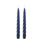 Set Of 2 Spiral LED Taper Candles