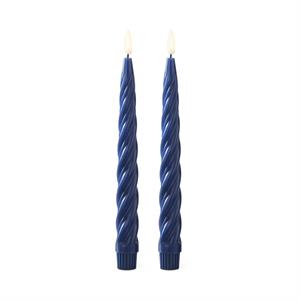 Set Of 2 Spiral LED Taper Candles