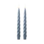 Set Of 2 Spiral LED Taper Candles