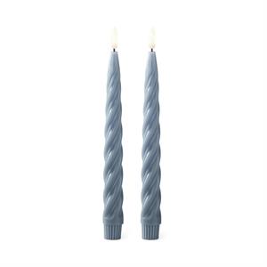 Set Of 2 Spiral LED Taper Candles