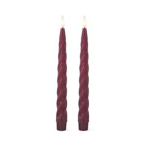 Set Of 2 Spiral LED Taper Candles