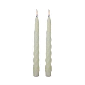 Set Of 2 Spiral LED Taper Candles