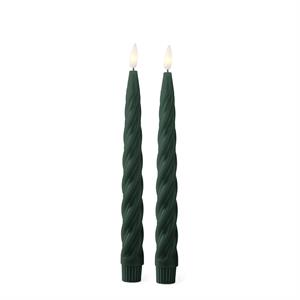Set Of 2 Spiral LED Taper Candles