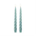 Light Green Spiral LED Taper Candle