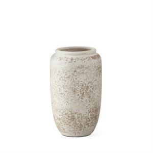 Cream And Taupe Textured Vase