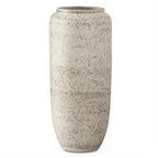 Cream And Taupe Textured Vase