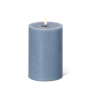 LED Lt Blue 4 In Wide On/off Touch Candle