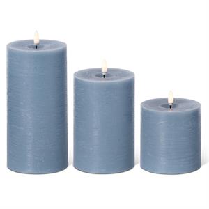 LED Lt Blue 4 In Wide On/off Touch Candle