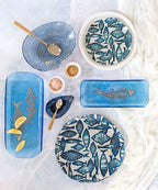 Vietri Isola Glass Shell Plate