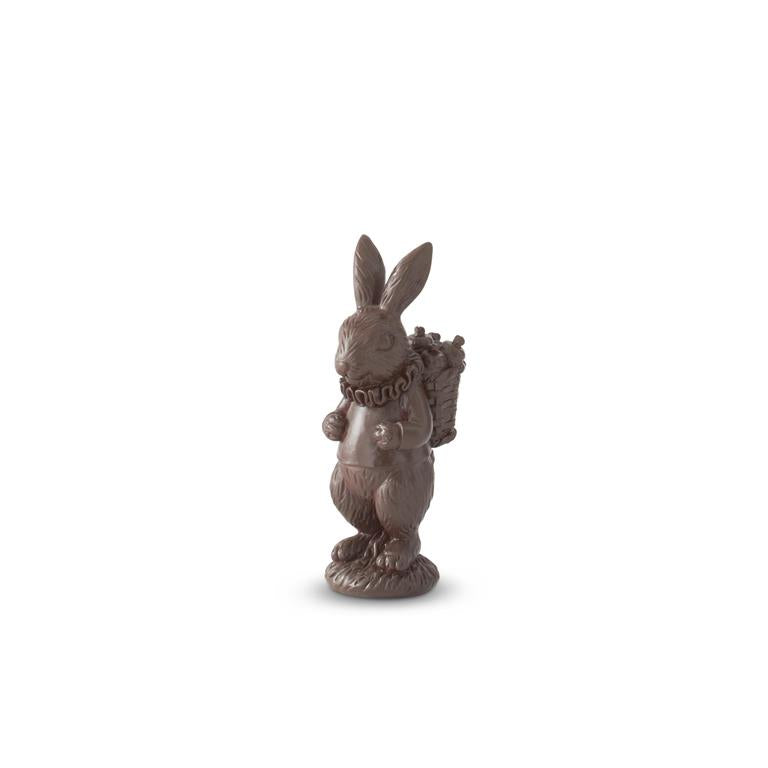 6.25 Inch Resin Chocolate Easter Bunny - Basket on Back