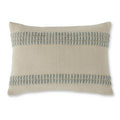 20 Inch Lumbar Green Wool Blend Pillow