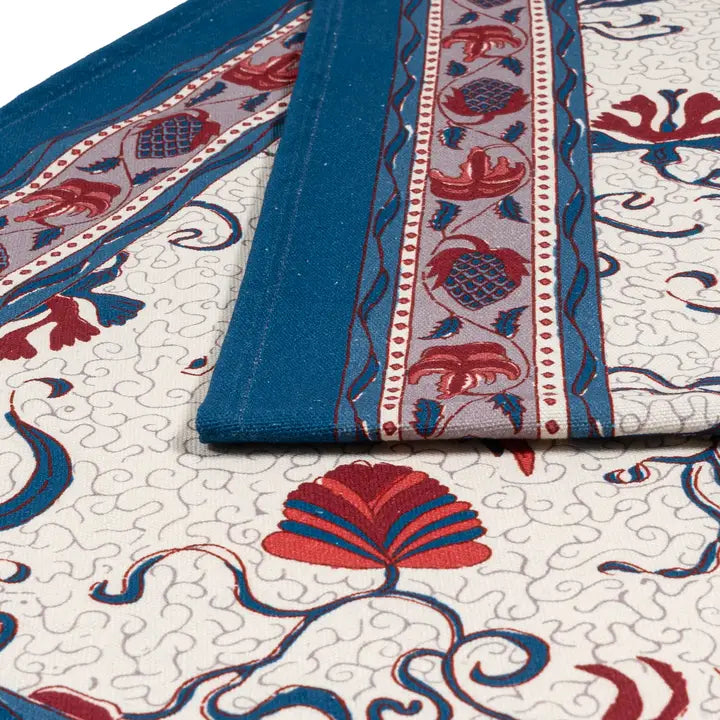 Fleurs des Indes Table Runners Blue & Red