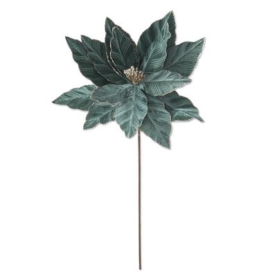 22 Inch Green Poinsettia Stem