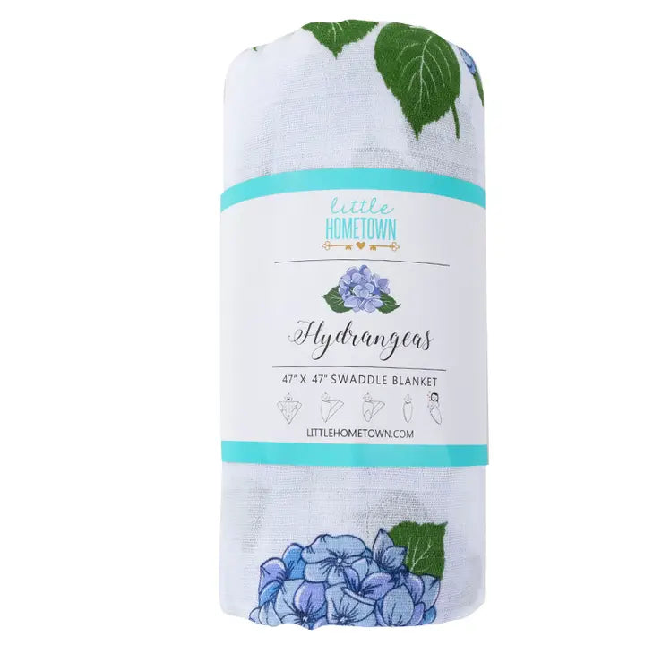 Swaddle Blanket Hydrangeas