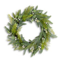 28 Inch Mixed Pine With Cream Pods Wreath