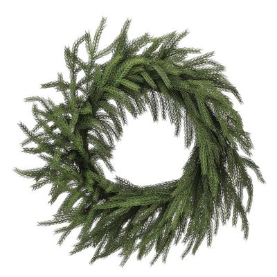 28 Inch Real Touch Forest Norfolk Pine Wreath
