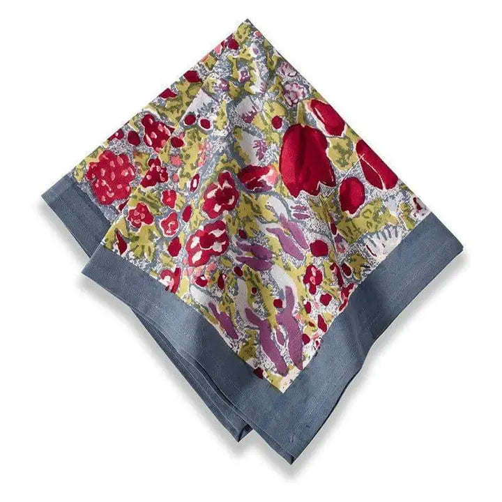 Jardin Red And Grey Napkin