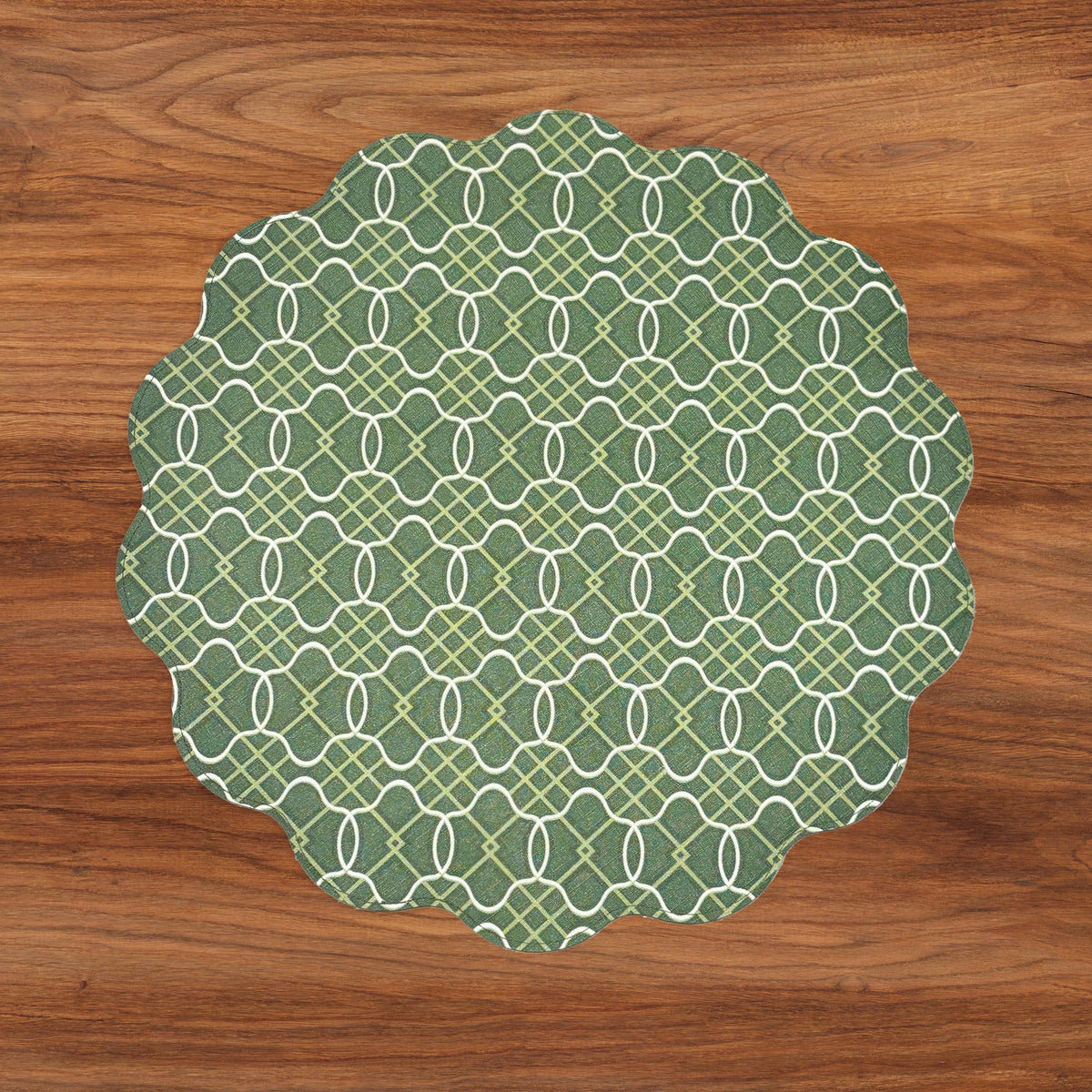 Vida Cabbage Roses And Trellis Reversible Placemat