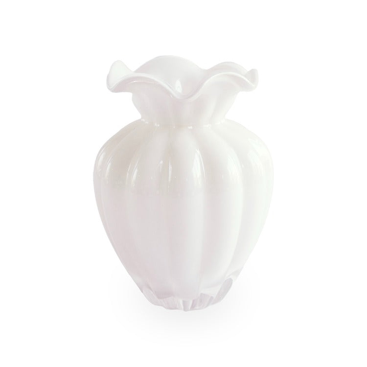 Glass Vento Medium Vase (Cream)