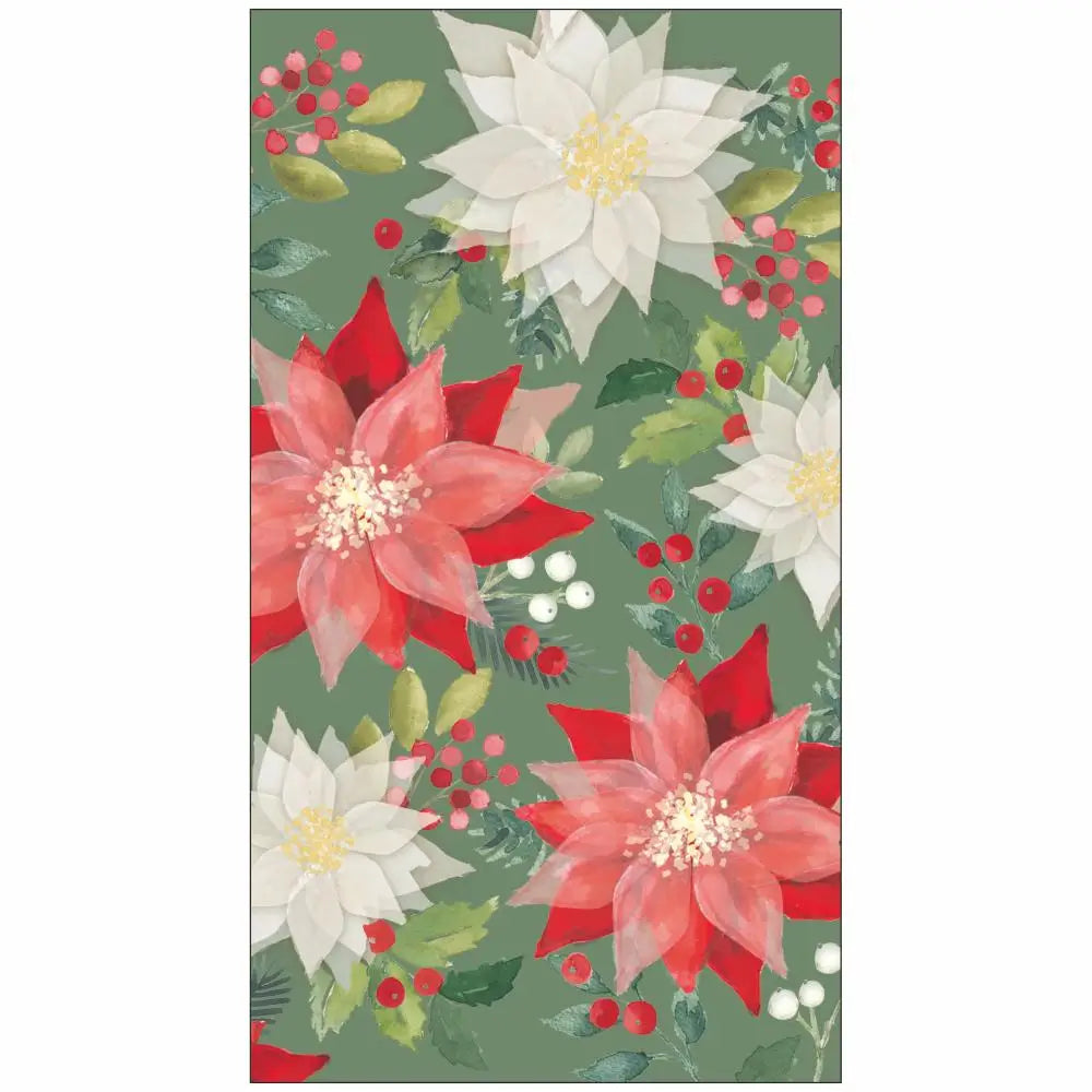 Guest Towel Merry Poinsettia